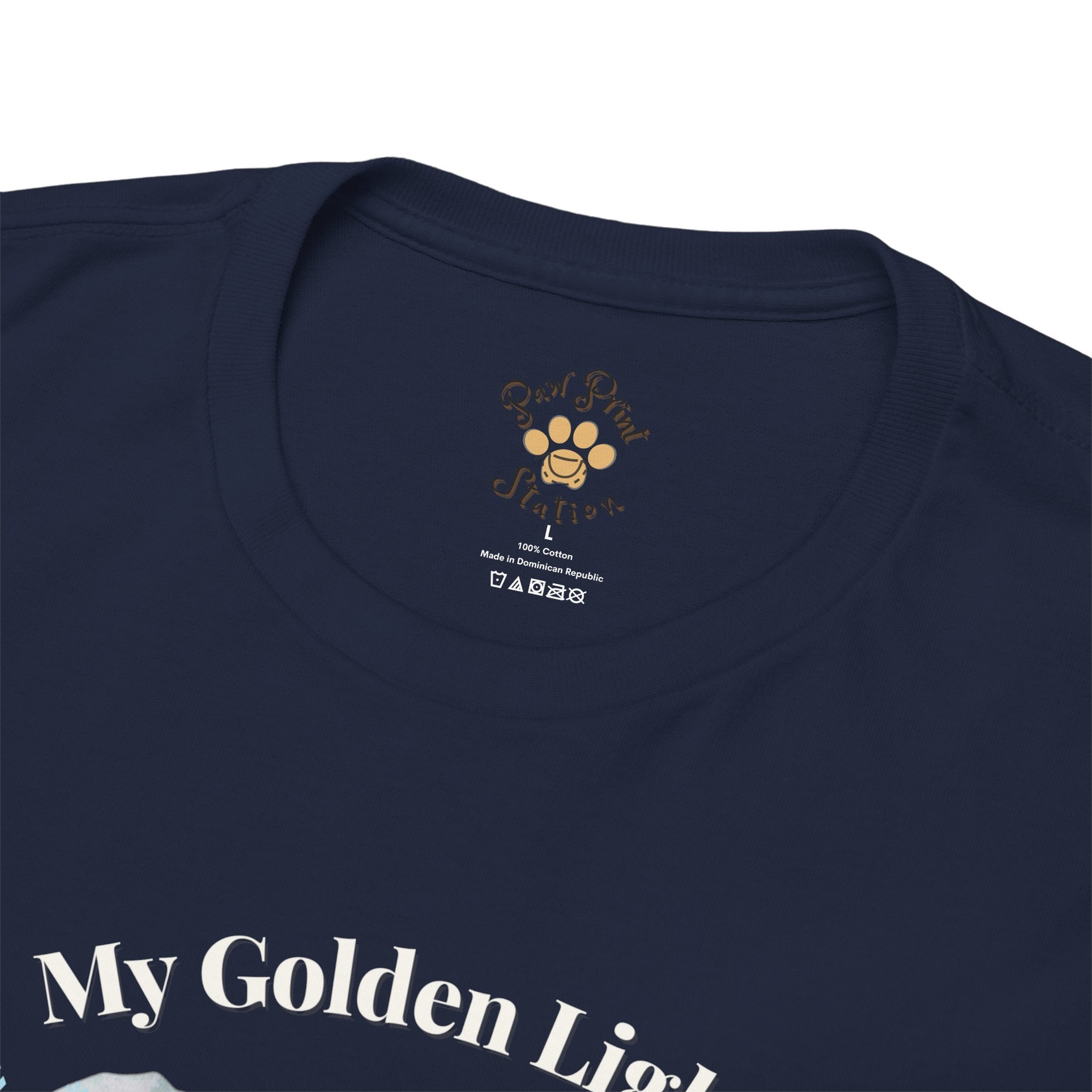 Unisex Personalized T-Shirt – My Golden Light: Custom Golden Retriever Watercolor Winter Portrait