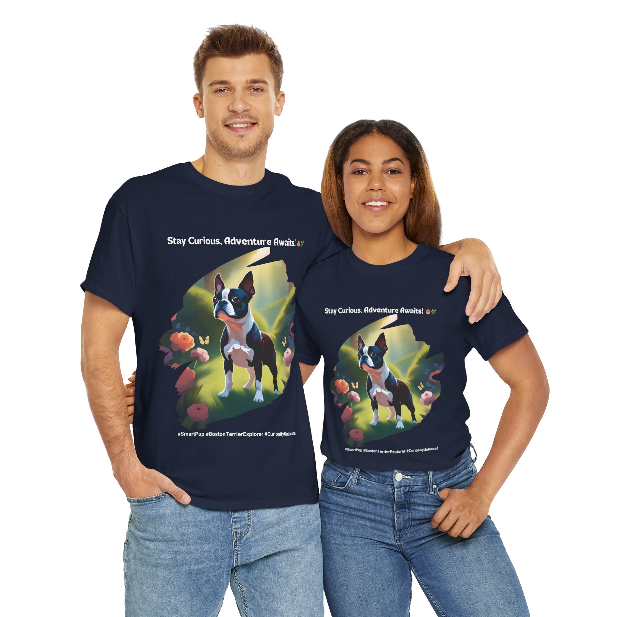 Unisex - Adventure Awaits: Boston Terrier T-Shirt