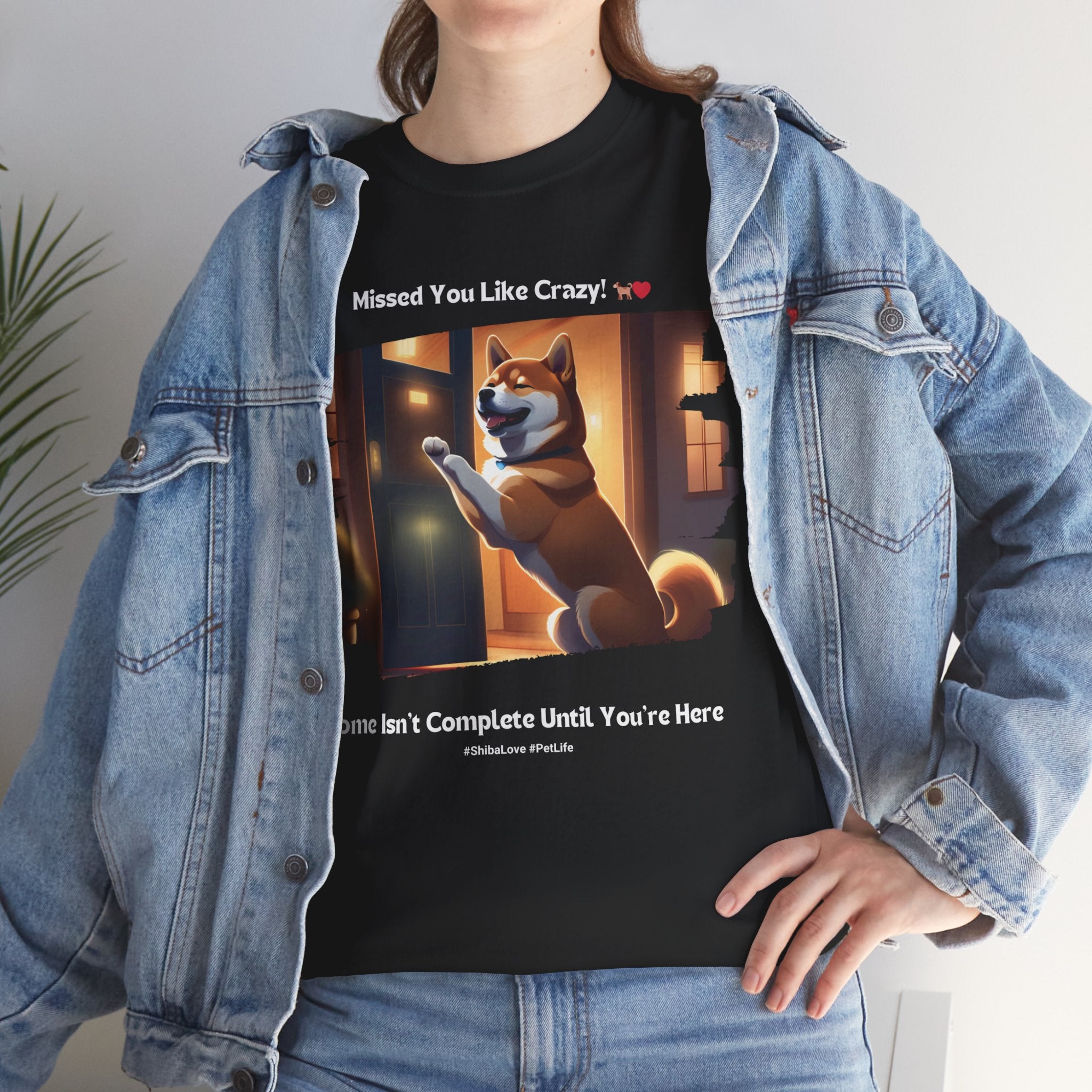 Unisex - Missed You Like Crazy: Shiba Inu T-Shirt