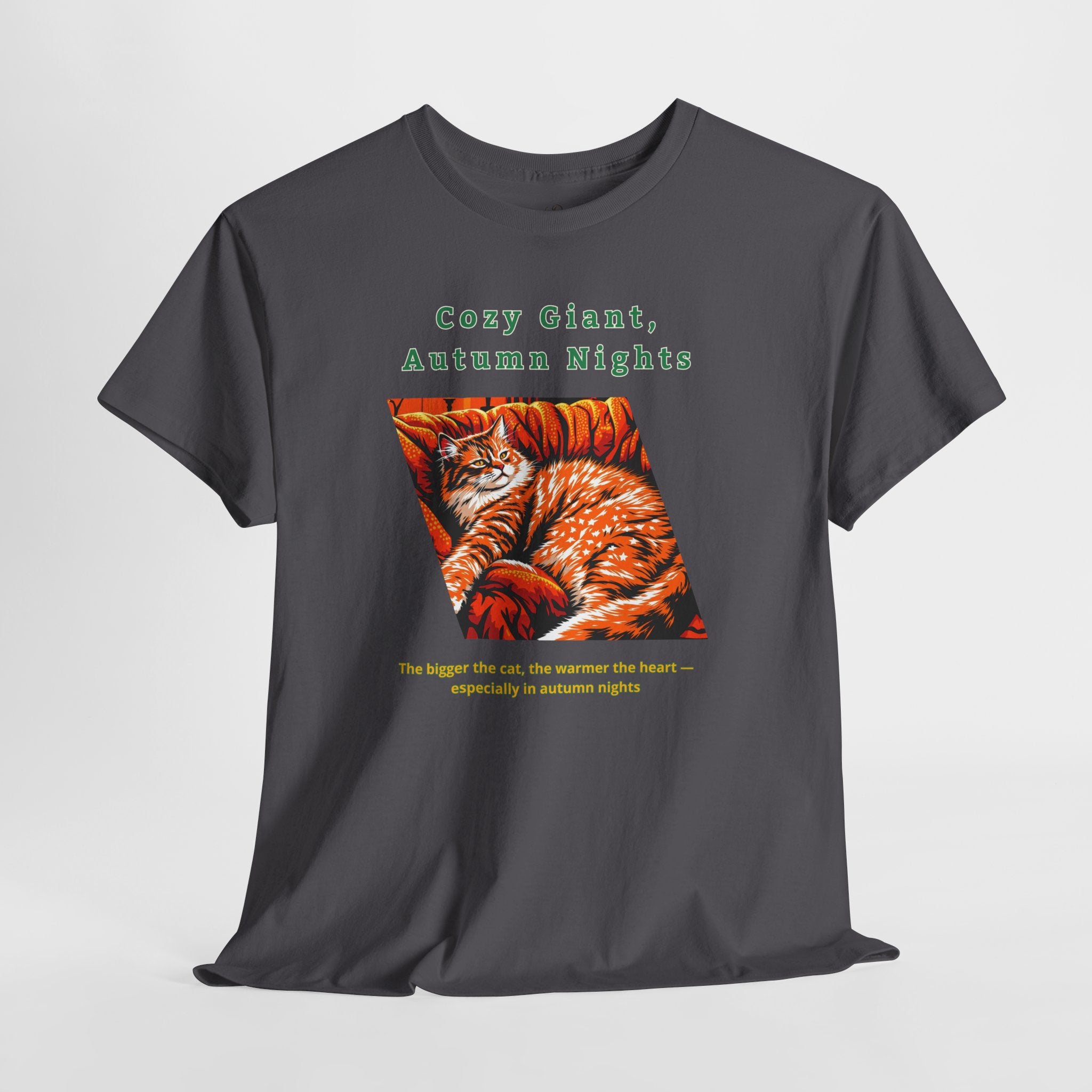 Unisex T-Shirt – Cozy Giant, Autumn Nights: Maine Coon Cat Shirt