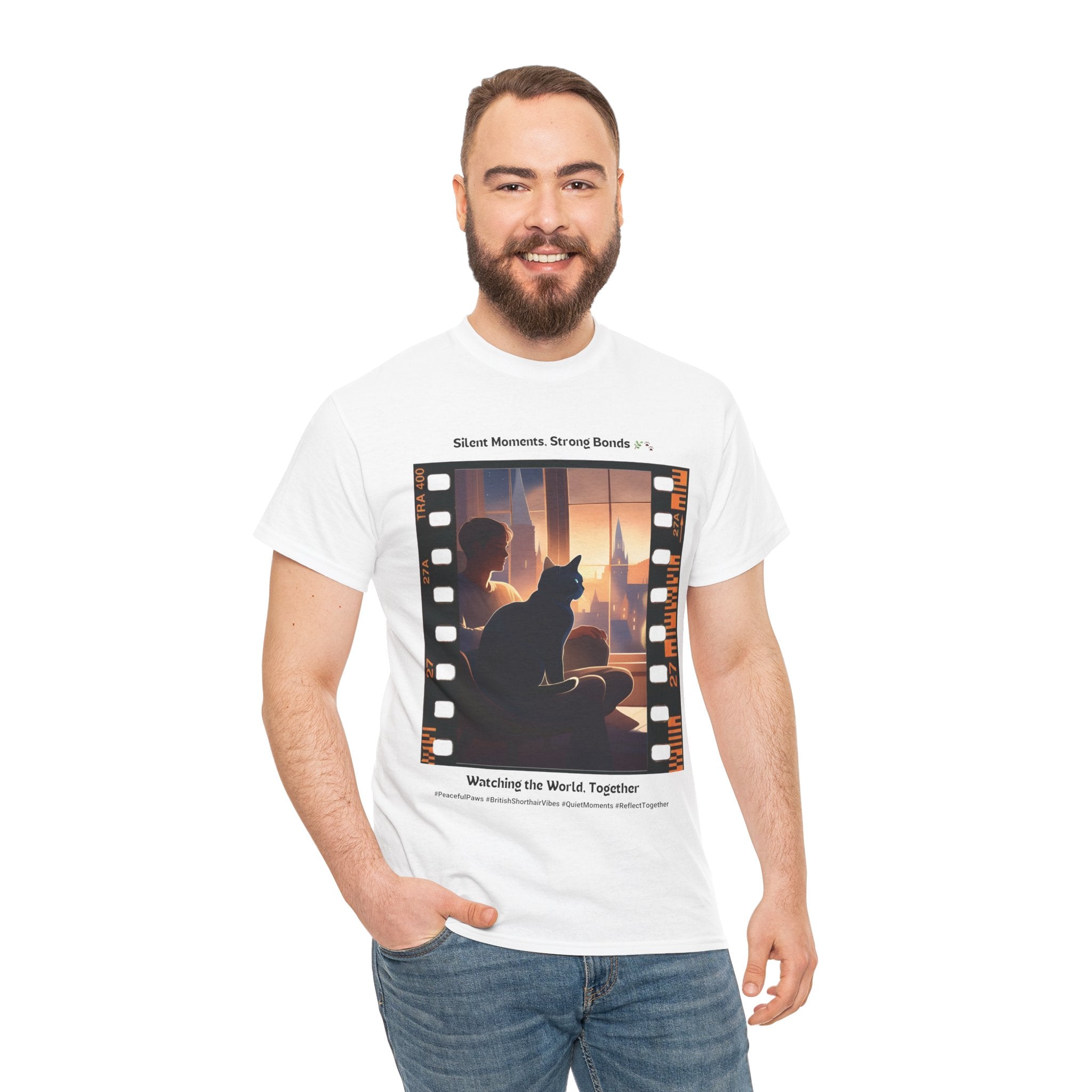 Men's - Quiet Moments, Strong Bonds: British Shorthair T-Shirt