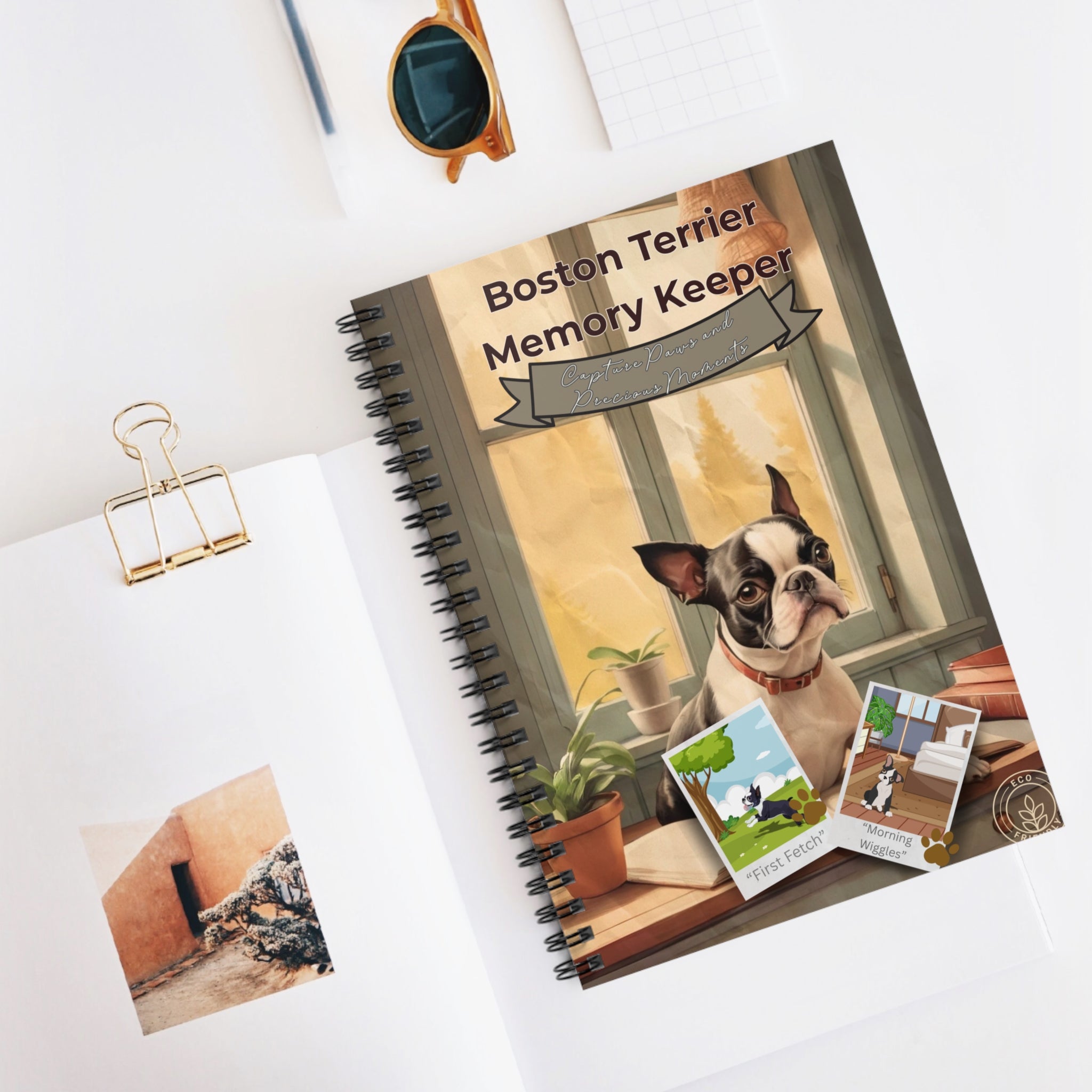 Boston Terrier Spiral Notebook - Dog Memory Keeper, Gift for Dog Lovers, Journal for Pet Memories, Cute Dog Lover Stationery, Pet [...]