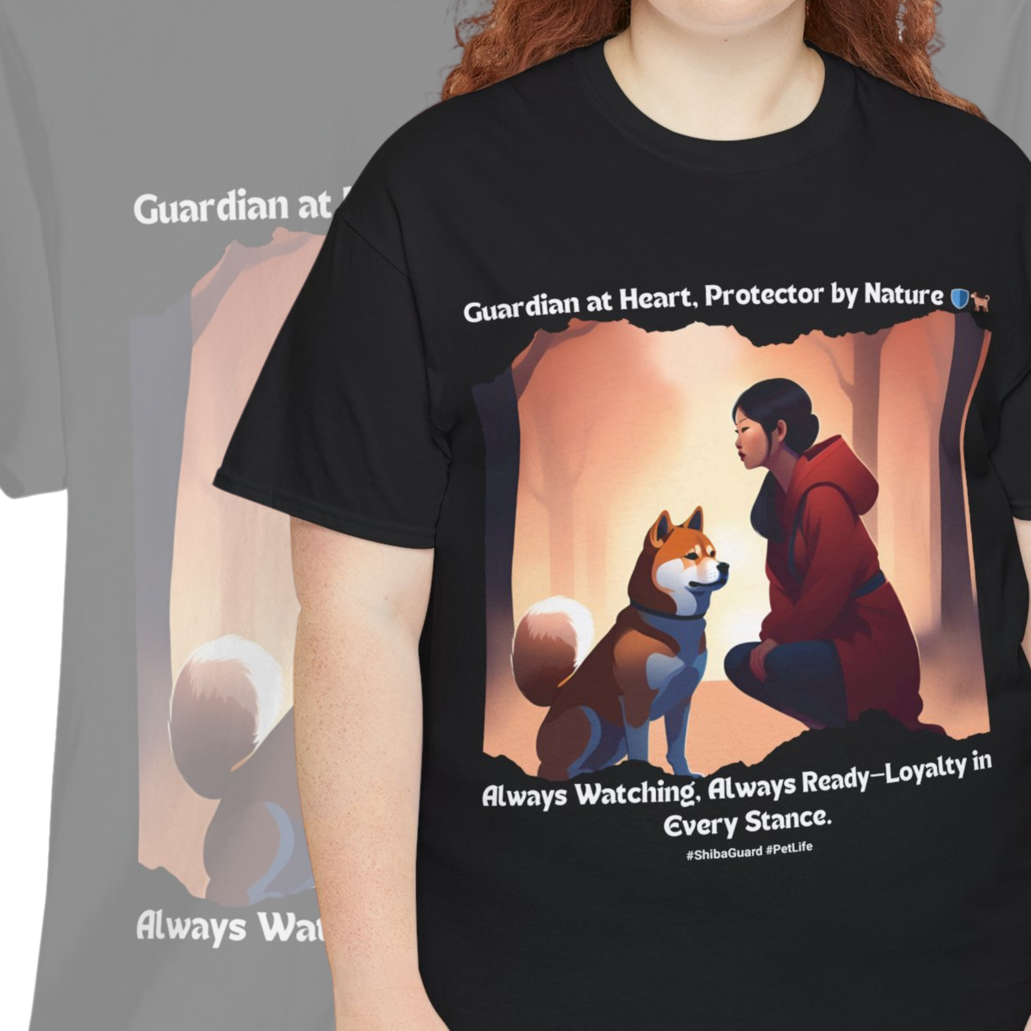 Women's - Guardian at Heart, Protector by Nature: Shiba Inu T-Shirt