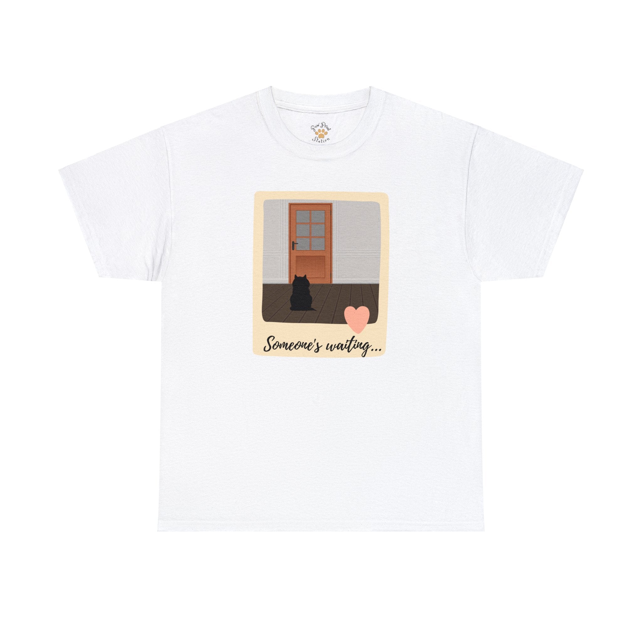 "Someone's waiting (Cat)" Cotton Tee