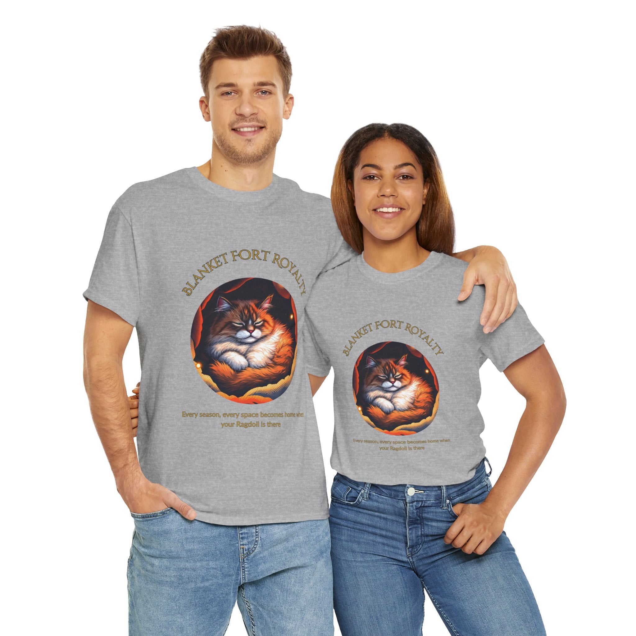 Unisex T-Shirt – Blanket Fort Royalty: Ragdoll Cat Cozy Fall Shirt