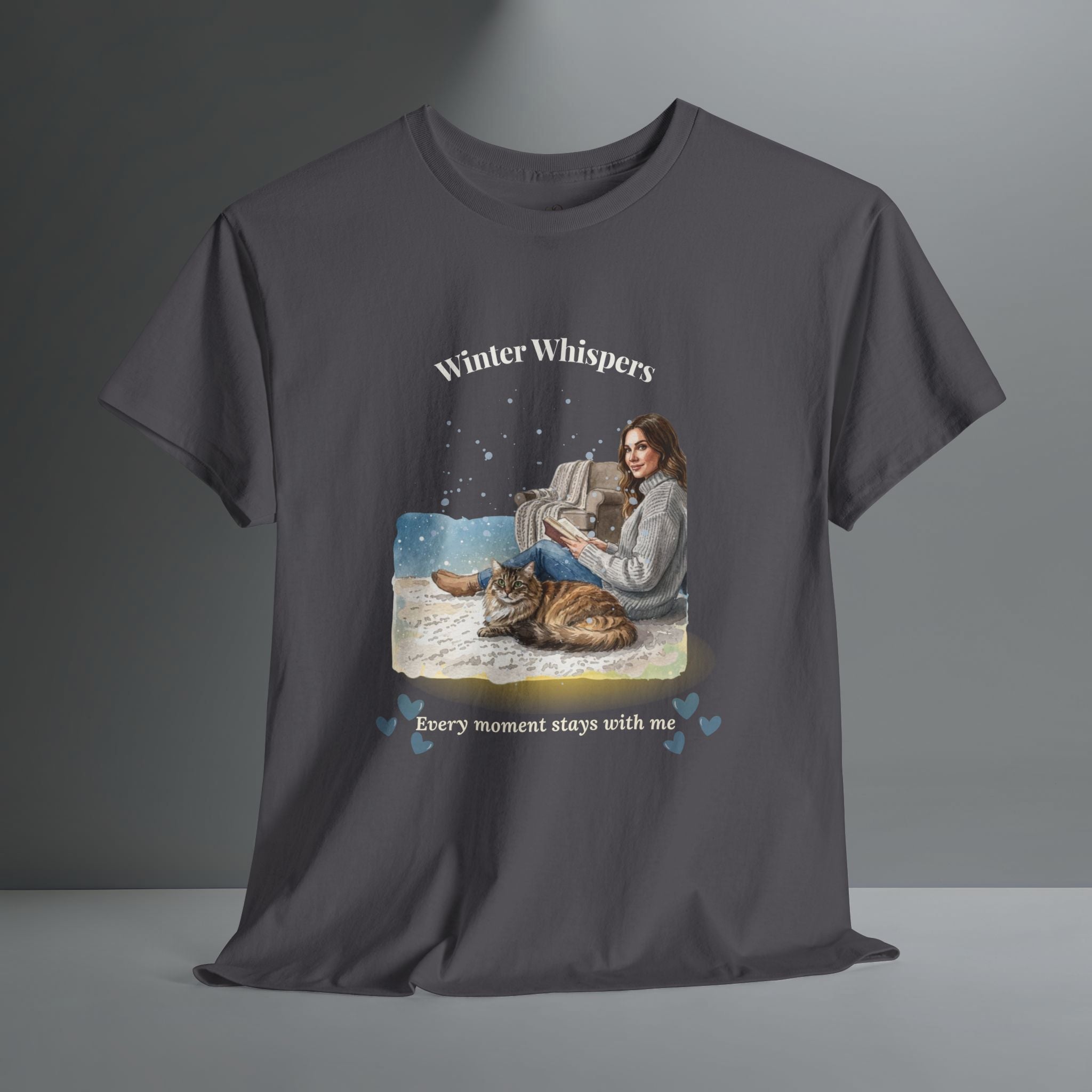 Unisex Personalized T-Shirt – Winter Whispers: Maine Coon Watercolor Portrait Edition