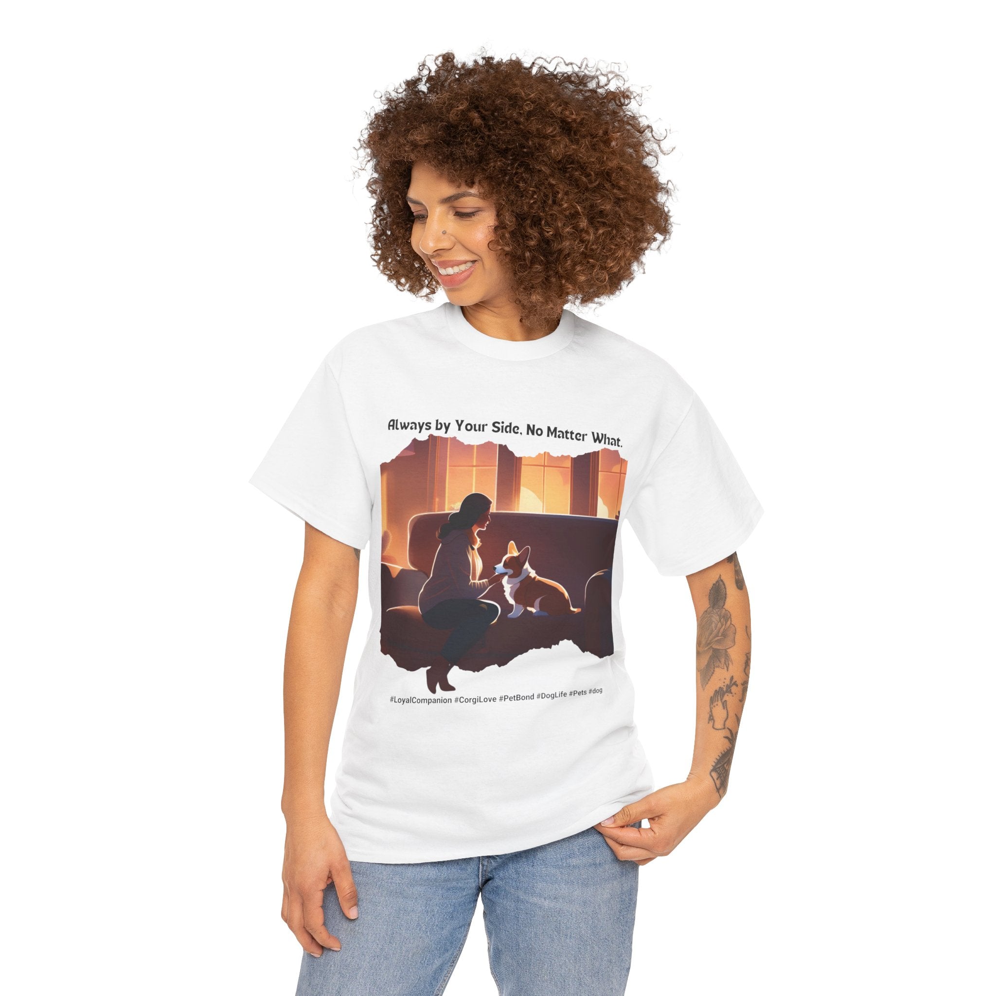 Women's - Always by Your Side: Corgi Love T-Shirt