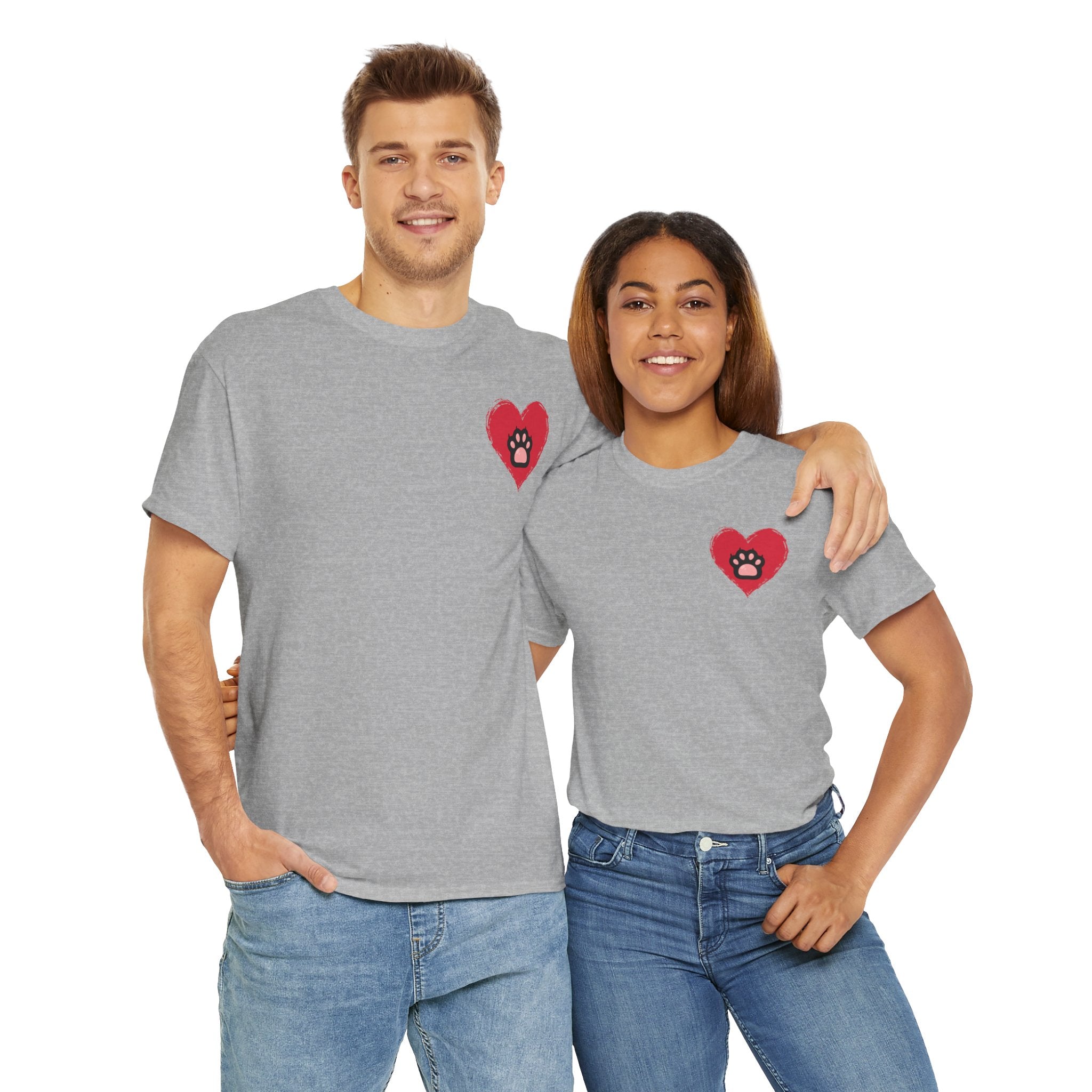 Unisex - Paw Print Love  T-Shirt