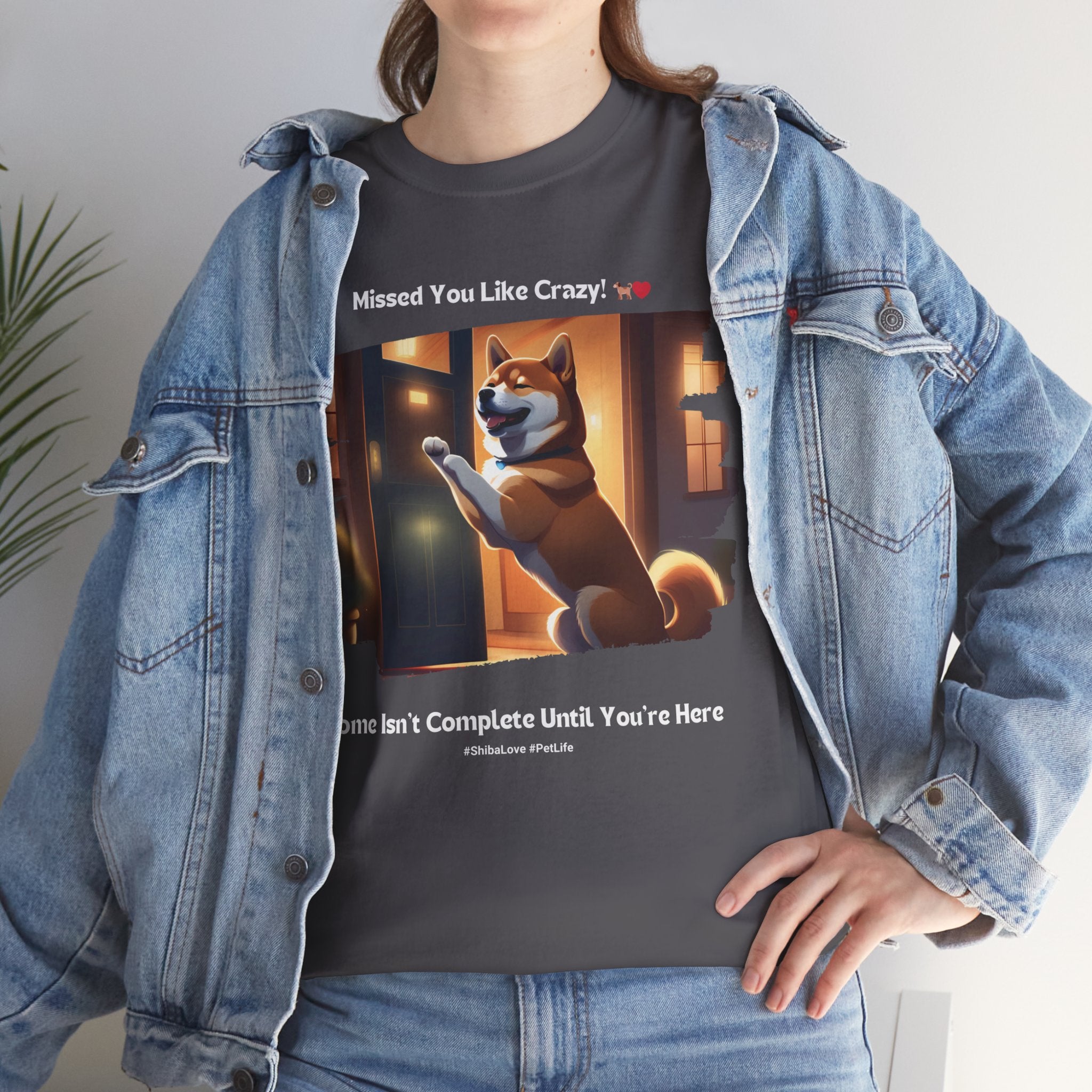 Unisex - Missed You Like Crazy: Shiba Inu T-Shirt