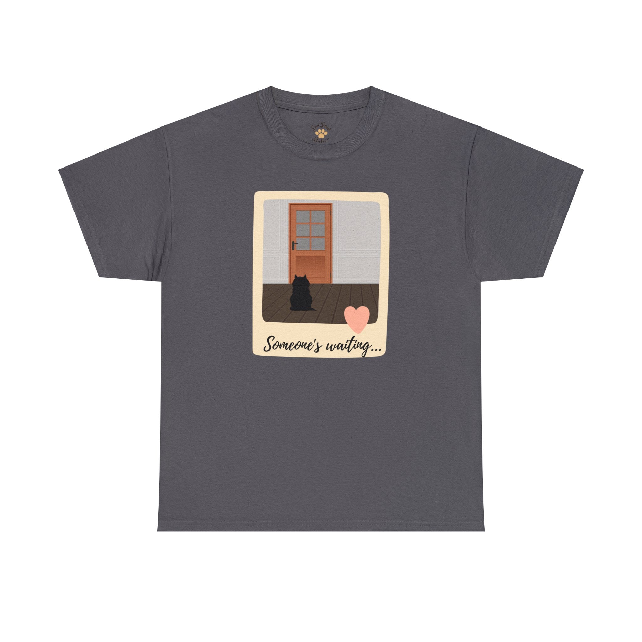 "Someone's waiting (Cat)" Cotton Tee