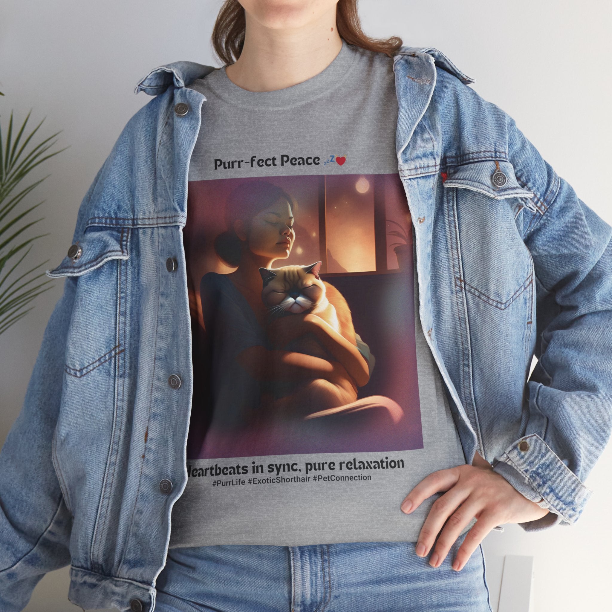 Women's - Purr-fect Peace: Exotic Shorthair Zen T-Shirt