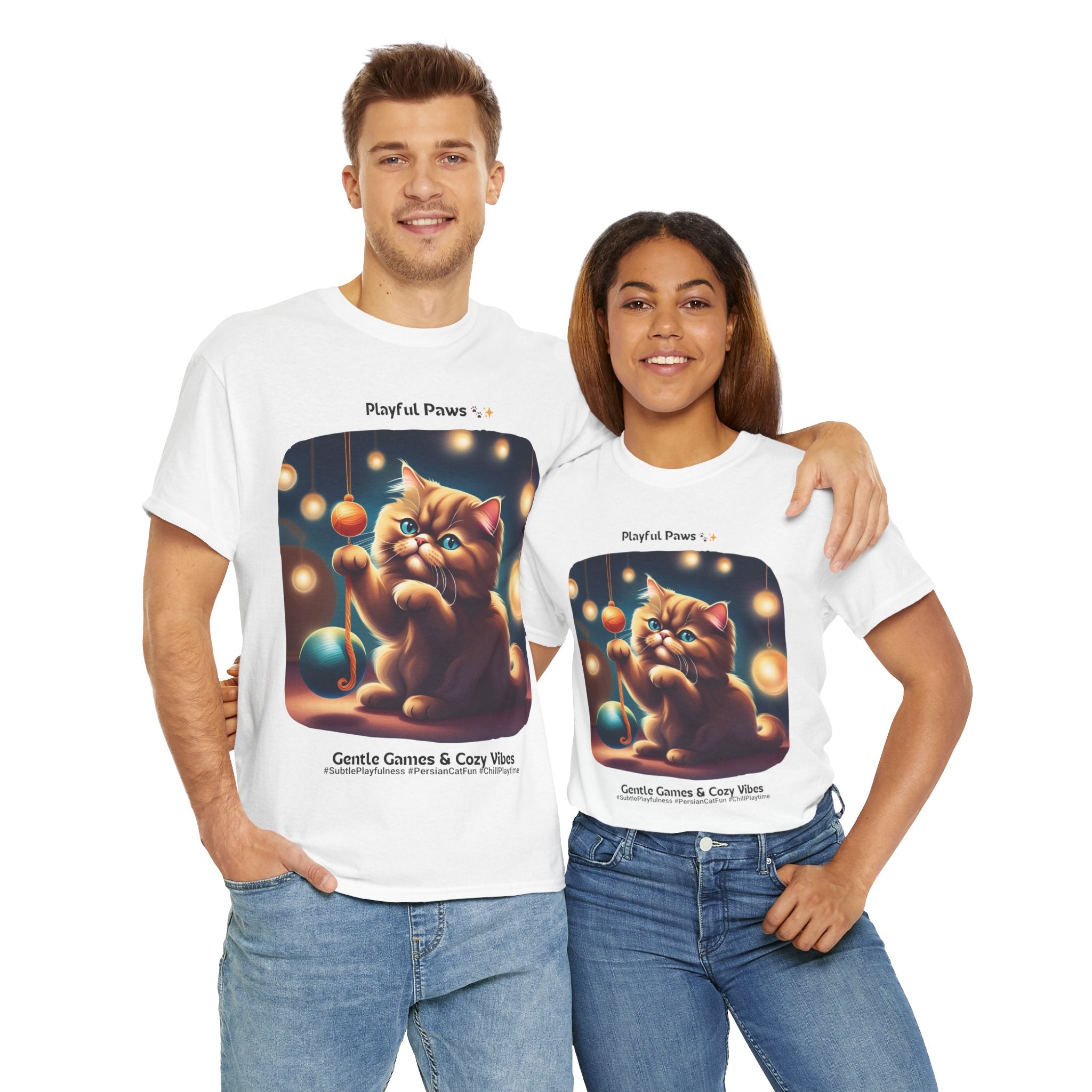 Unisex - Playful Paws: Persian Fun T-Shiirt