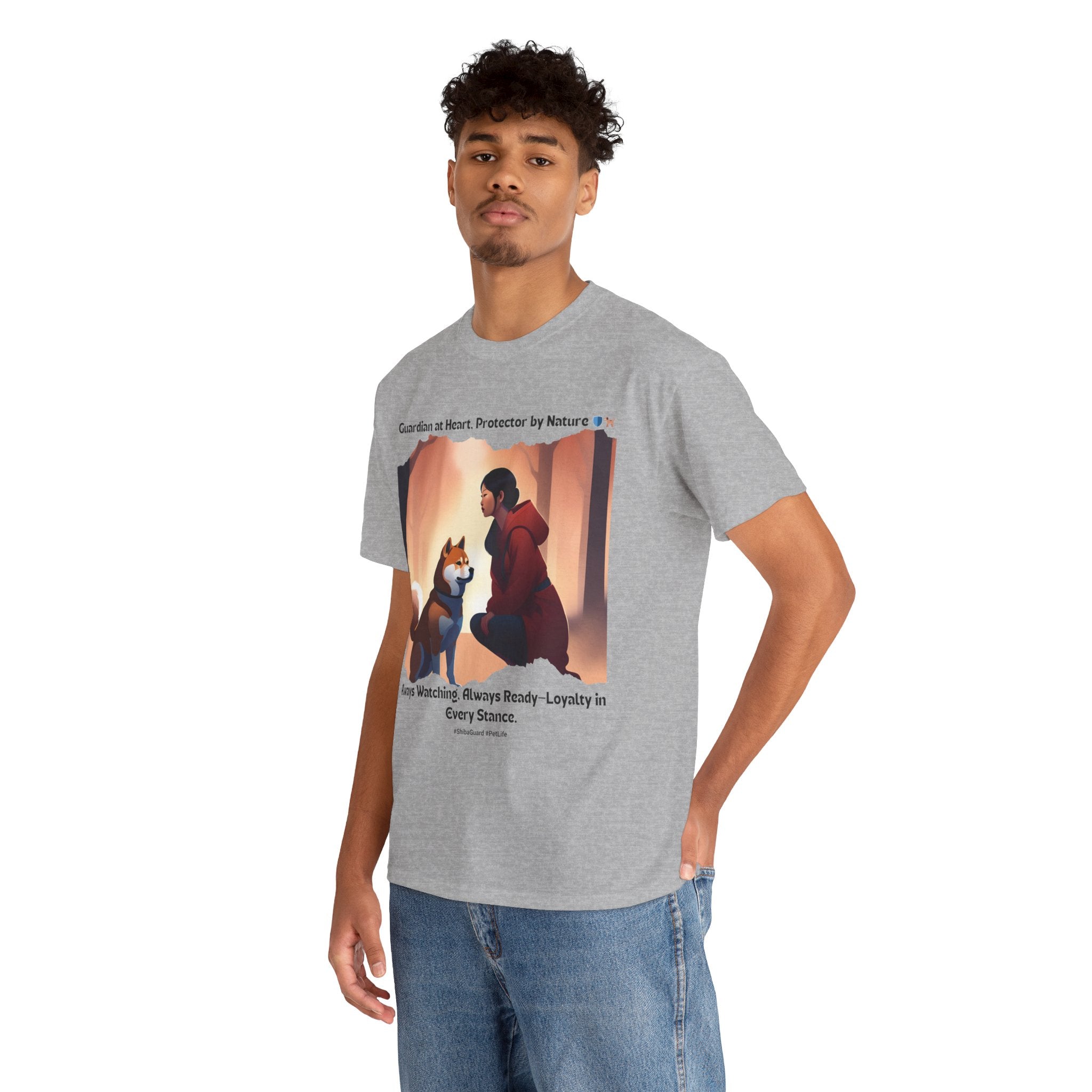 Men's - Guardian at Heart, Protector by Nature: Shiba Inu T-Shirt