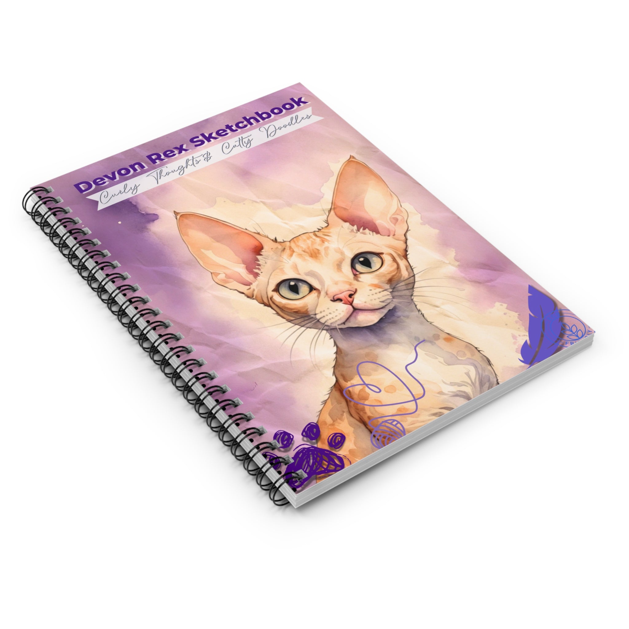 Devon Rex Sketchbook - Artistic Cat Journal for Creatives, Gifts for Cat Lovers, Cute Doodle Notebook, Cat-Themed Stationery, Pet Sketchpad