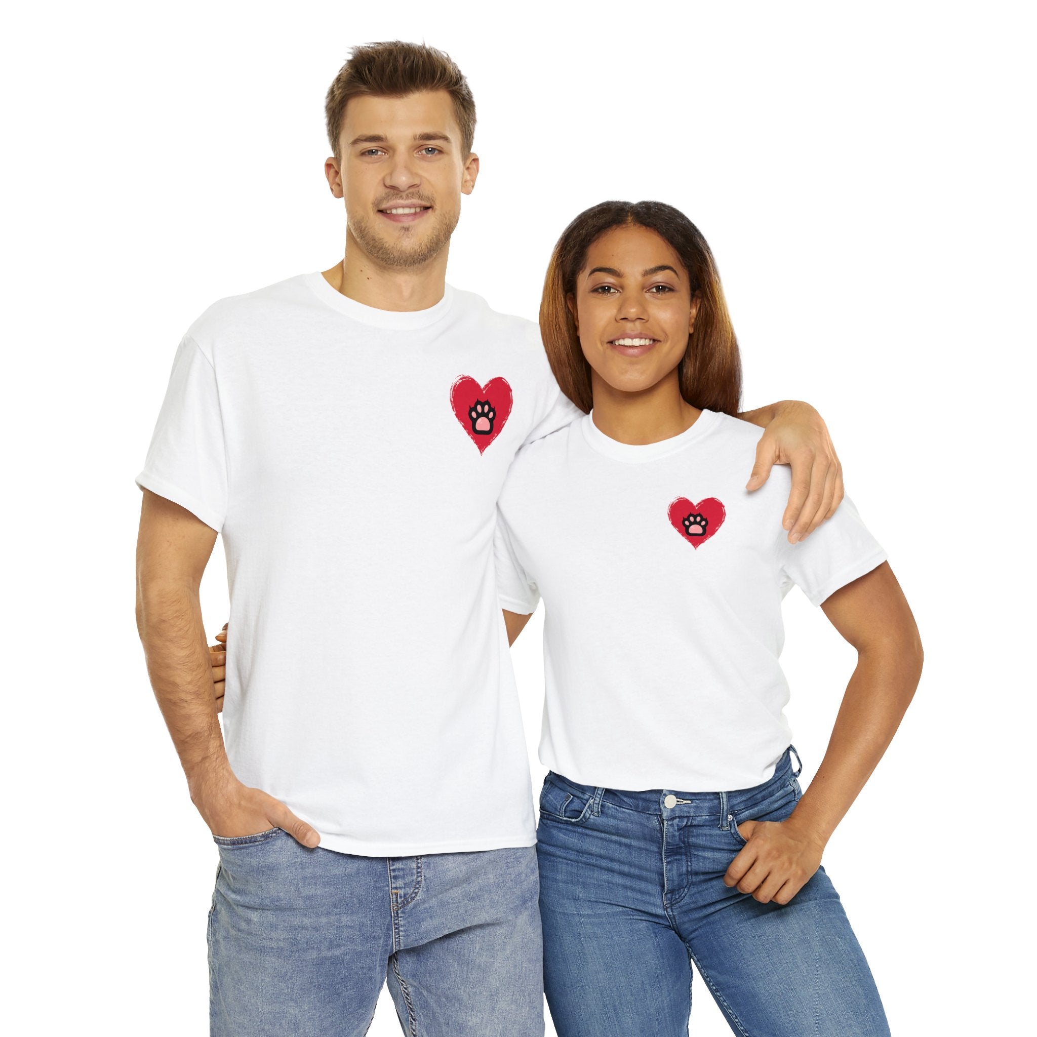 "Heart Paw" Cotton Tee