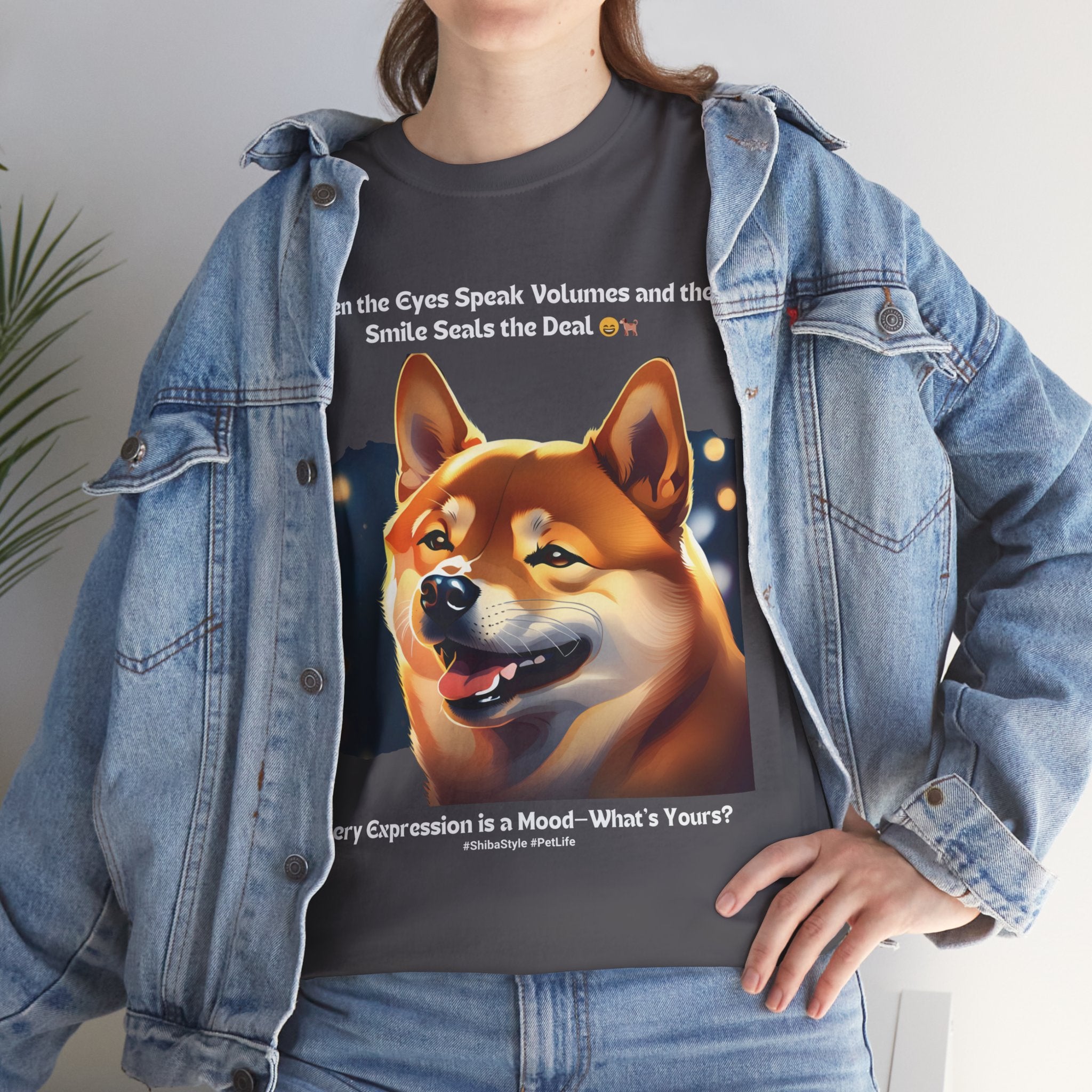 Unisex - When the Eyes Speak Volumes: Shiba Inu T-Shirt