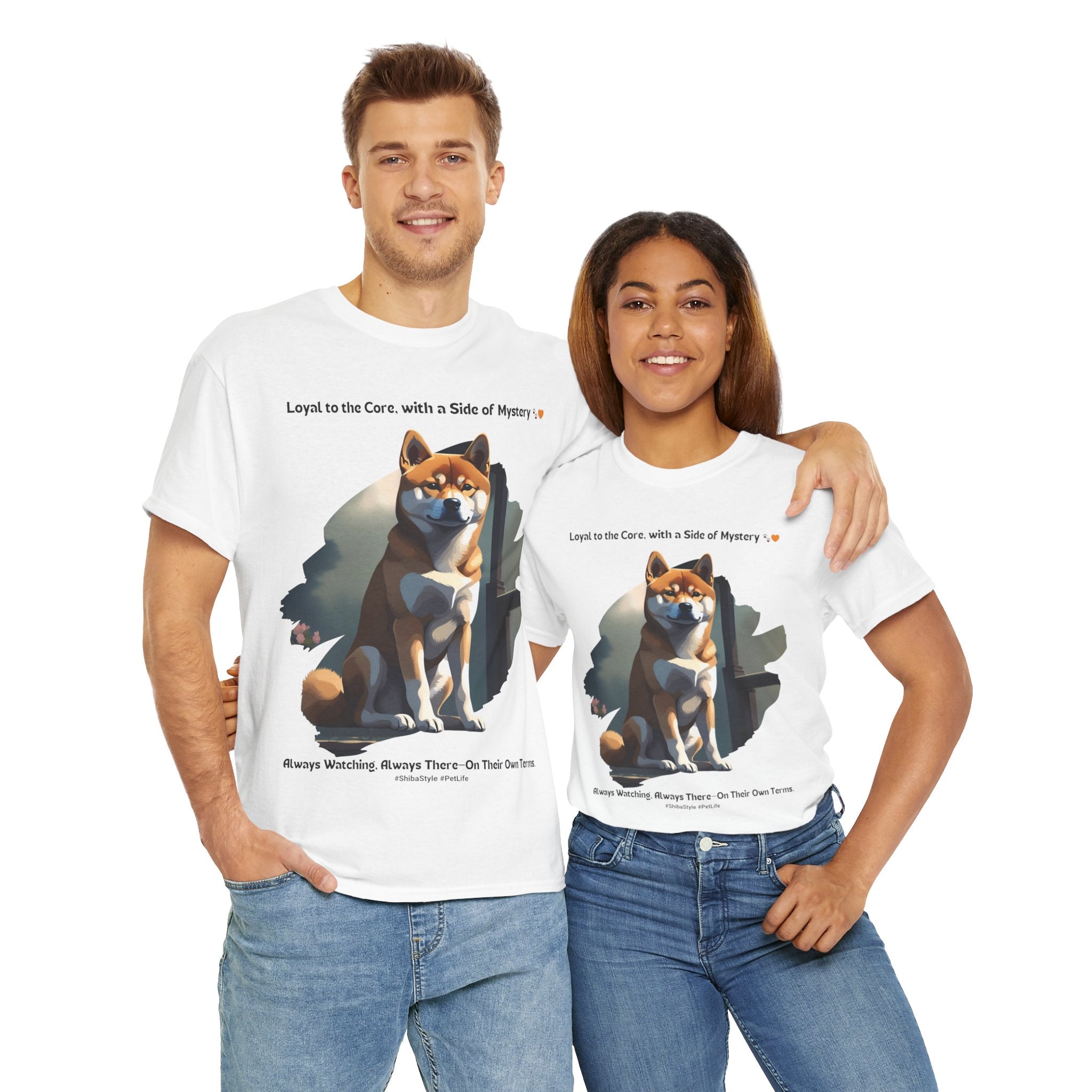 Unisex - Loyal to the Core, Mysterious to the End: Shiba Inu T-Shirt