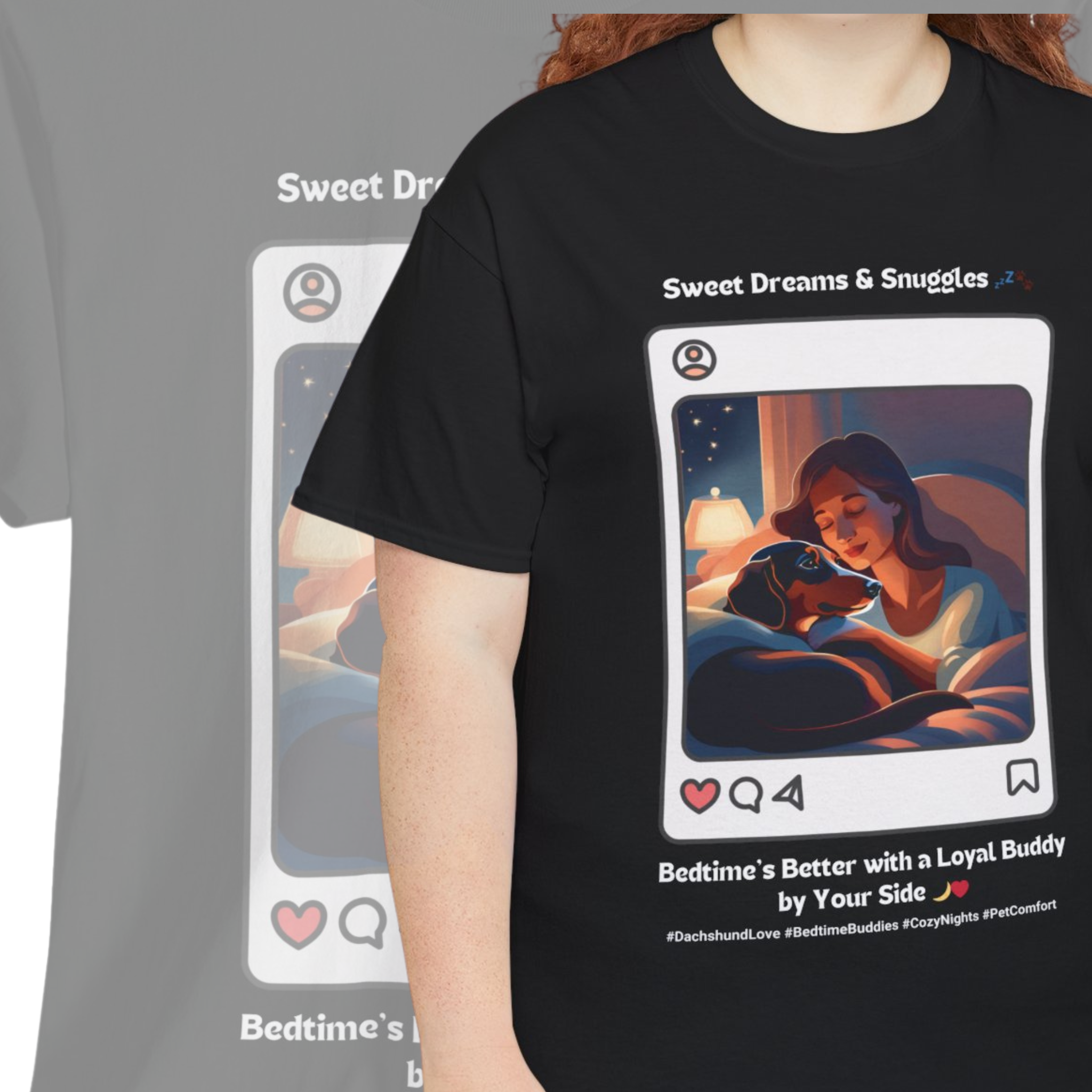 Women's - Sweet Dreams & Snuggles: Dachshund Love T-Shirt