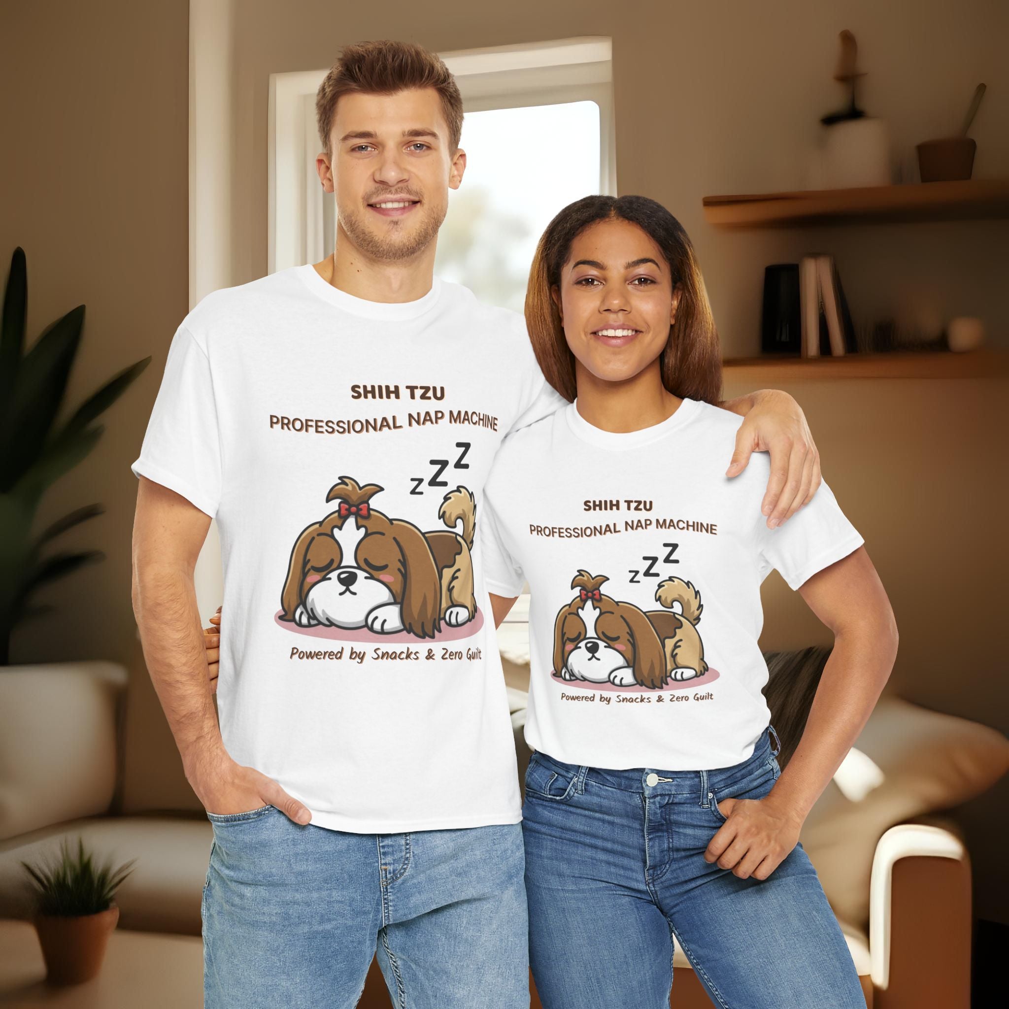 Unisex T-Shirt – Professional Nap Machine: Shih Tzu Everyday Moments Edition
