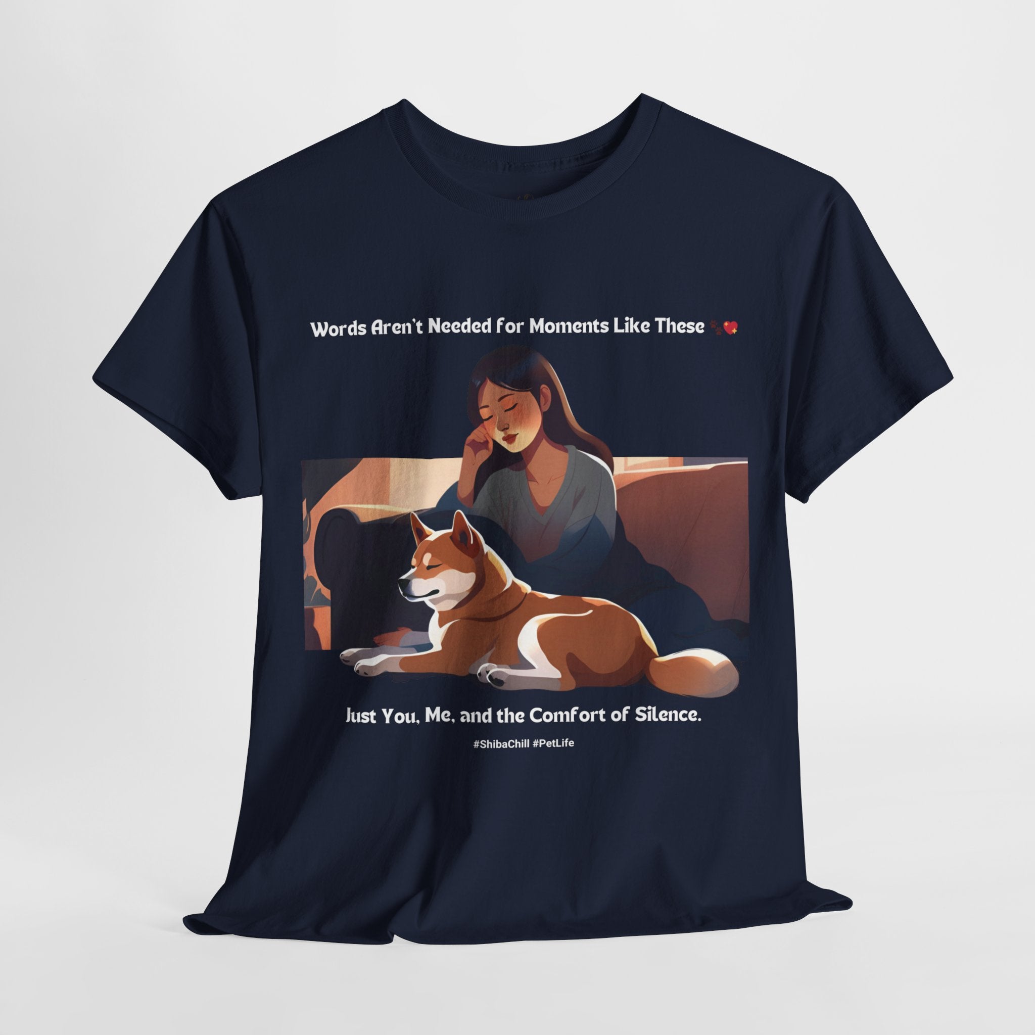 Women's - Words Aren't Needed: Shiba Inu Serenity T-Shirt