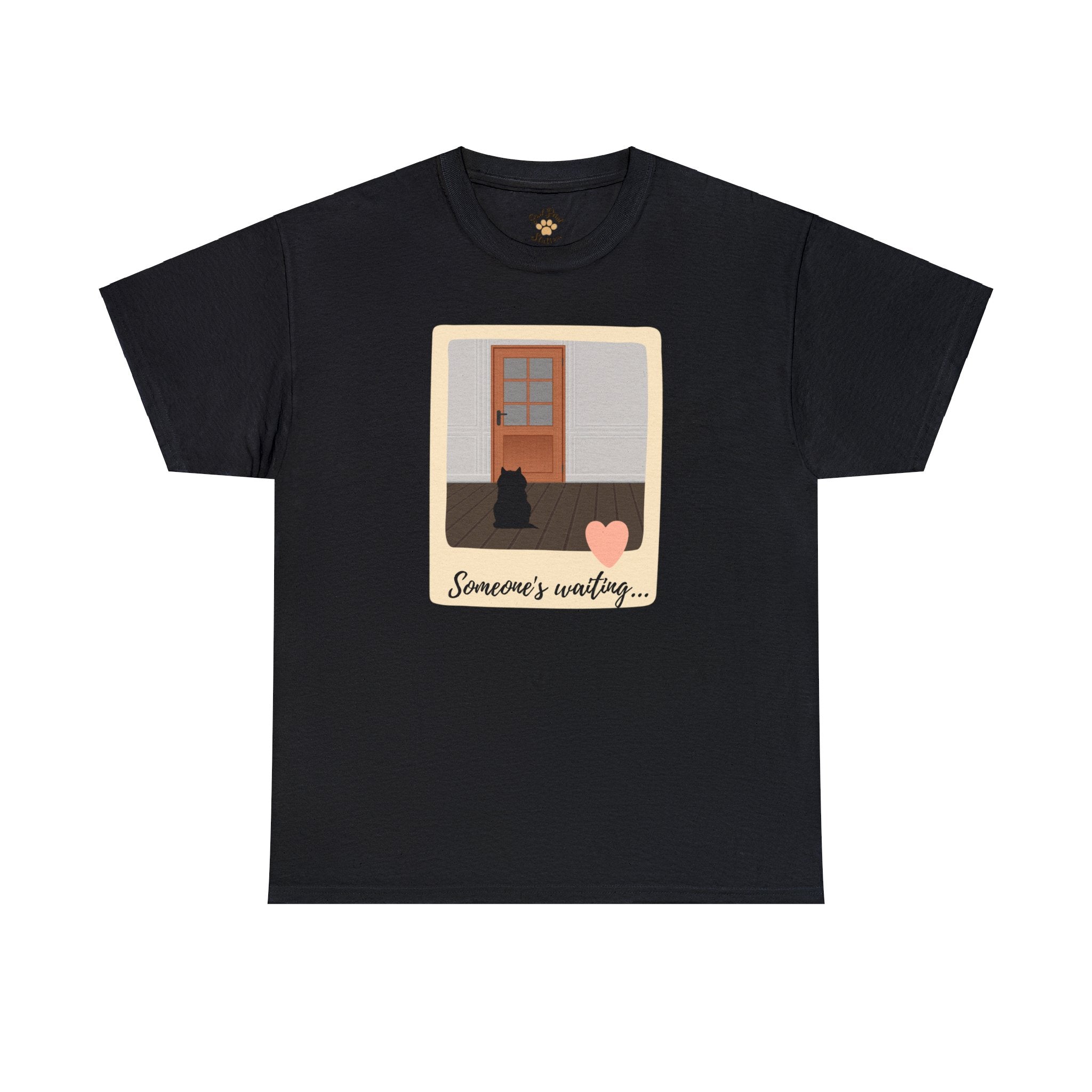 "Someone's waiting (Cat)" Cotton Tee