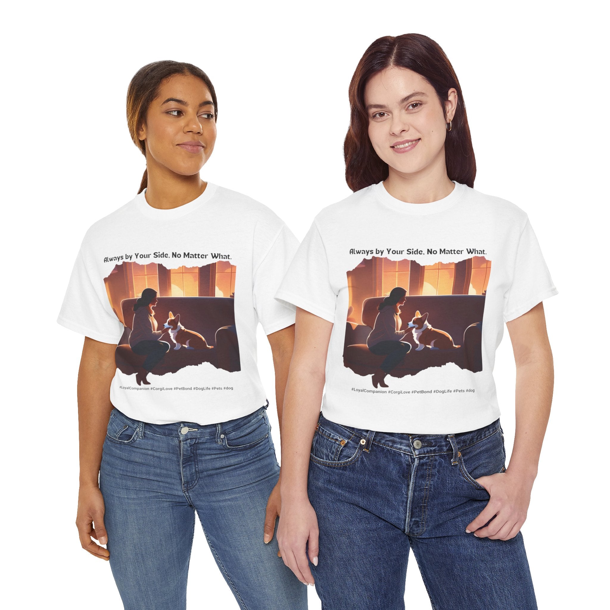 Women's - Always by Your Side: Corgi Love T-Shirt