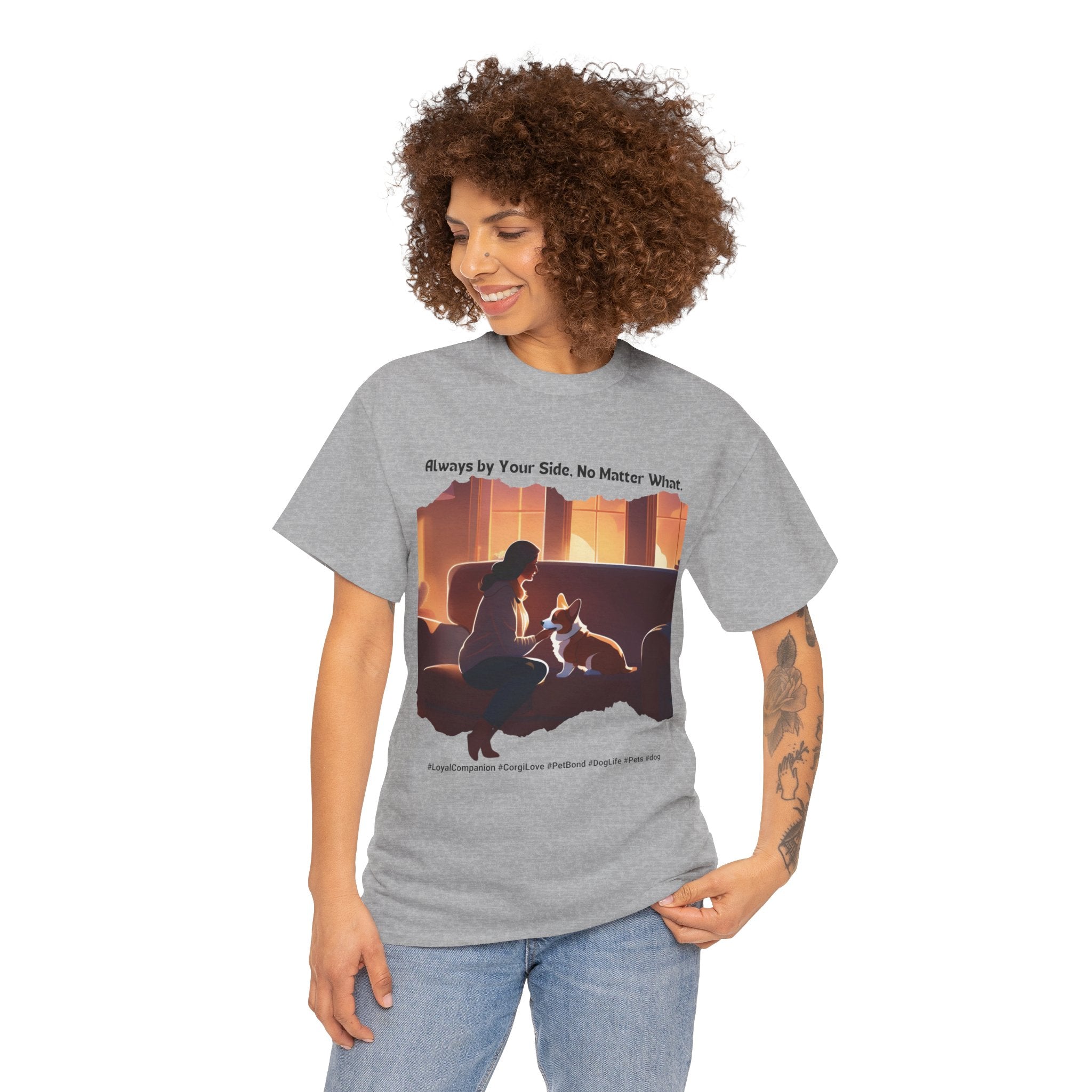 Women's - Always by Your Side: Corgi Love T-Shirt