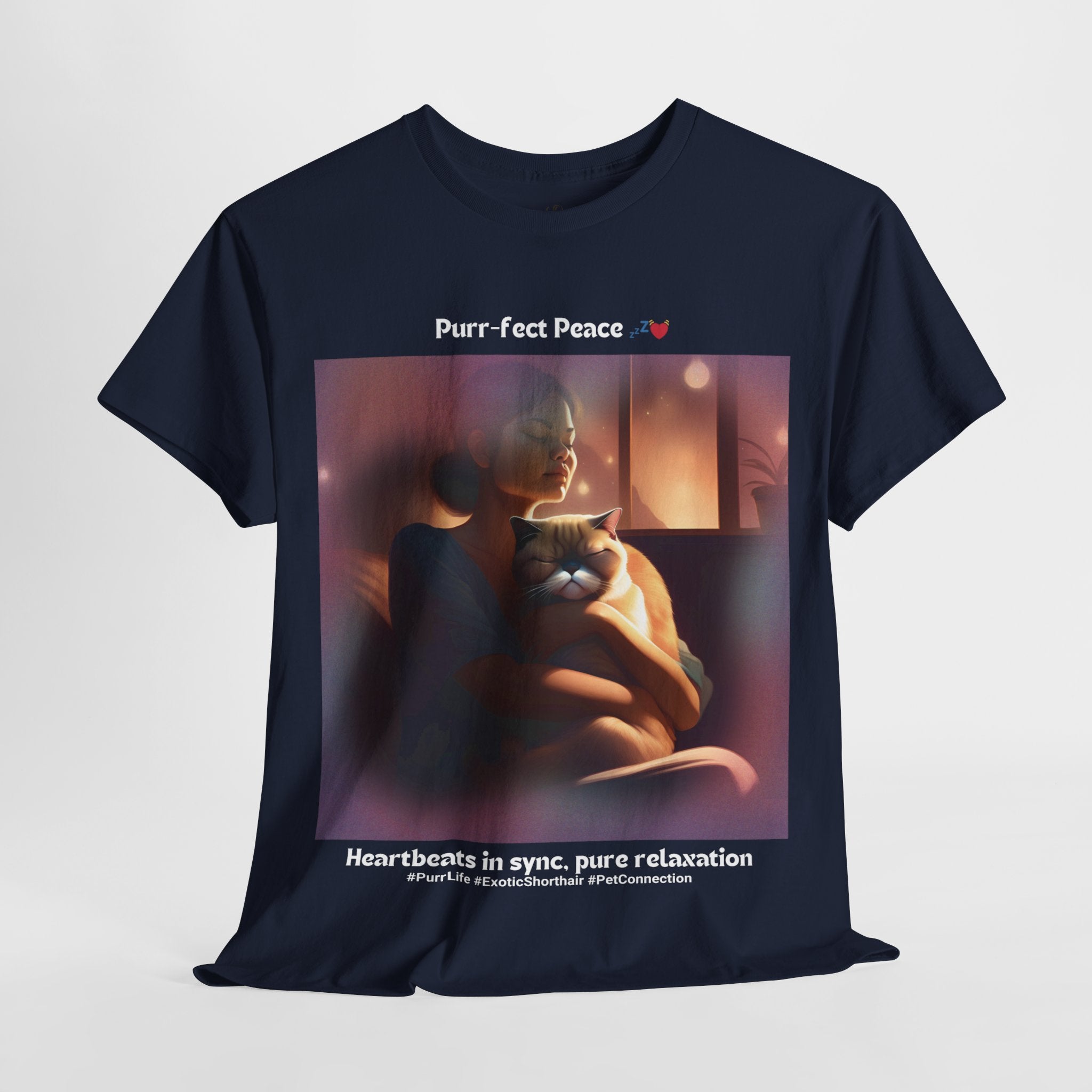 Women's - Purr-fect Peace: Exotic Shorthair Zen T-Shirt