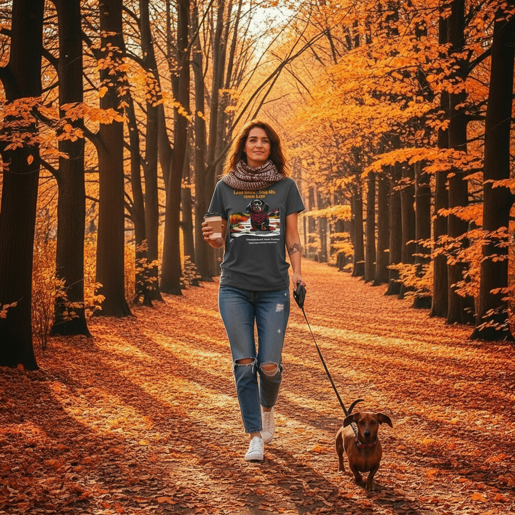 Unisex T-Shirt – Long Walks, Crisp Air, Short Legs: Dachshund Fall Shirt